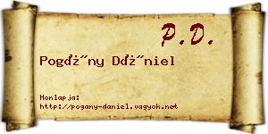 Pogány Dániel névjegykártya