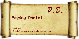 Pogány Dániel névjegykártya